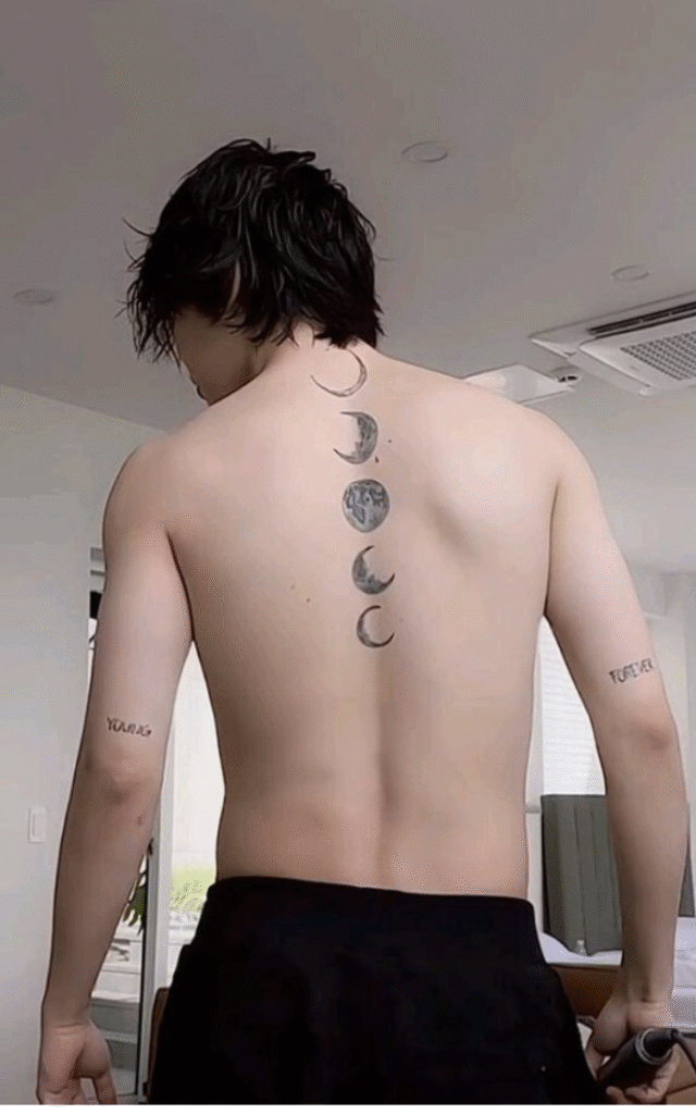 Jimin back tattoo