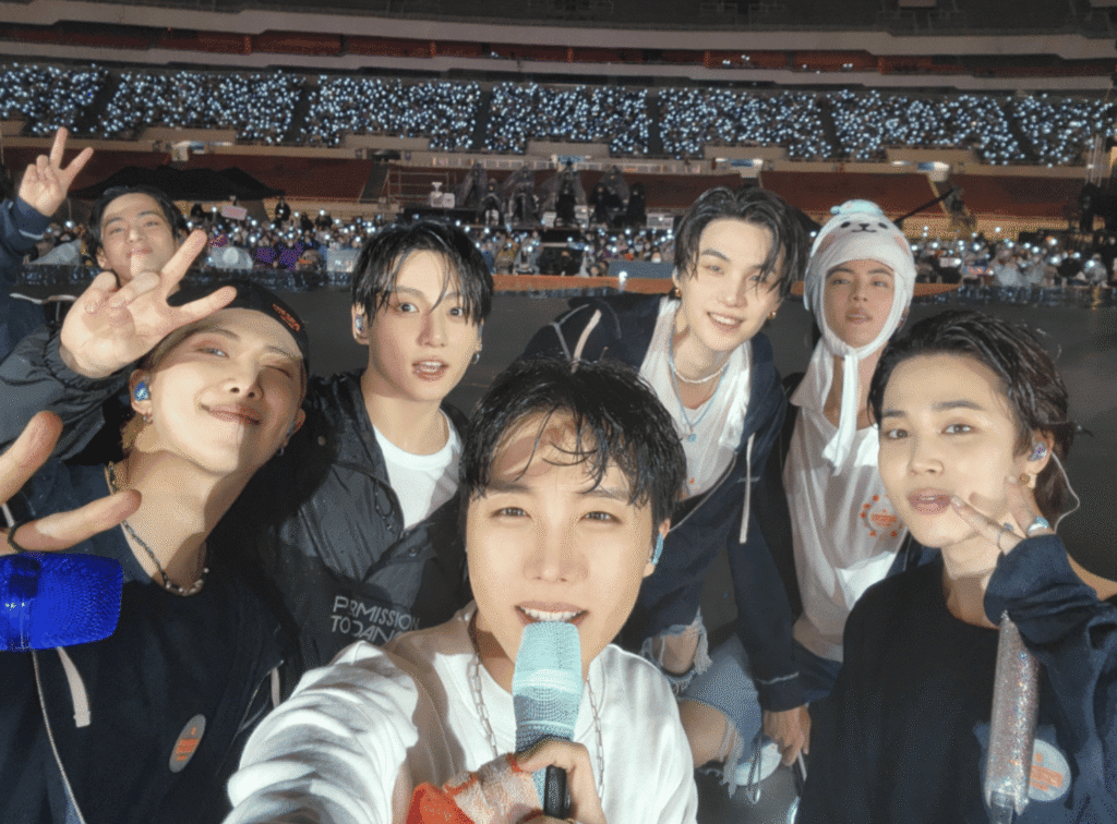 BTS group concert photo