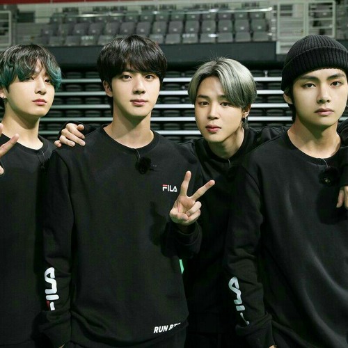 Jin, V, Jungkook, Jimin old group photo