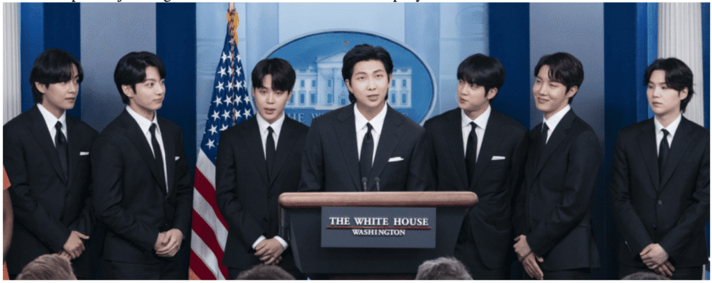 BTS at the white house